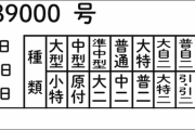免許のなに運転できるか書いてあるとこあるじゃん？