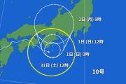 【画像】台風10号（996hPa）、突然90°角度を変えるｗｗｗｗｗｗｗｗｗ