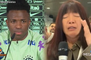 ◆ブラジル◆日本人女性記者藤原清美さんヴィニシウスに人種差別について質問中にもらい泣きしてしまいスペインで話題に