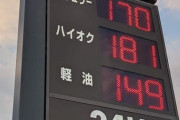 あの…今だにガソリン170円台なんですけど…