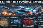 【速報】イスラエル軍のステルス戦闘機F35、テヘラン上空で無双「イラン機撃墜、有人機撃墜は史上初」