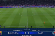 【速報】バルセロナvsパリサンジェルマン、激闘の前半終了ｗｗｗｗｗｗｗｗｗｗ