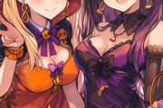 【FGO】ハロウィンのエレちゃん＆イシュタルイラスト！！　仮装してる二人可愛いです！！