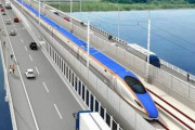 【鉄道】日本初「新幹線・道路併用橋」まもなく誕生！ 歩道から列車どれくらい見える？　  [すらいむ★]