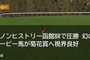 ダノンヒストリー函館8Rで圧勝 幻のダービー馬が菊花賞へ視界良好