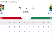 【試合結果】ヤクルト6-1広島　北村5号  オスナ2安打3打点  高梨6回1失点