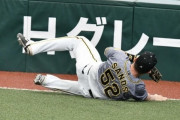 阪神・サンズが必死のスライディングキャッチ　ピンチ救う好守で失点阻止