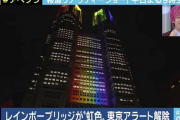 【画像】東京都庁が虹色に輝くｗｗｗｗｗｗｗｗｗｗｗｗｗｗ