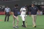 【vsオリックス】日ハムビヤヌエバ、左足に自打球を当て途中交代