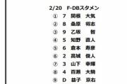 【ＤｅＮＡファーム】２月２０日ファイターズとの練習試合スタメン発表