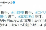 【ロッテ】角中勝也、高部瑛斗、小野郁、ロベルト・オスナら６選手がコロナ陽性判定