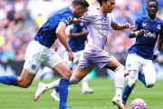 三笘薫、フル出場し強烈ボレーも得点ならず…ブライトンは新スタ杮落しのエバートンに0-2敗戦