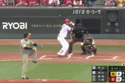 【広島対阪神4回戦】広島・秋山翔吾、阪神・村上から初球先頭打者ホームラン！！！！！！！！！！！！！