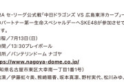 SKE48「中日ドラゴンズ VS 広島東洋カープ」に参加