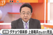 【悲報】上島竜兵死亡