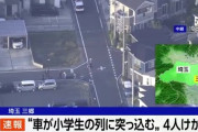 【埼玉】小学生の列に車が突っ込む　運転していた５０代くらいの男「ごめんねごめんね」と笑いながら小学生に話しかけ逃走