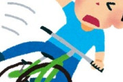 【悲報】大御所声優さん、自転車で転倒し流血・・・