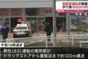 男(83)「アクセルとブレーキ間違えた」車5台と衝突しフェンスなぎ倒し夫婦はね女性を死亡させ量販店に突っ込む
