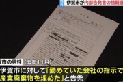 「うちの会社が産業廃棄物埋めてます」内部告発者の名前を市役所が社長に伝えてしまう