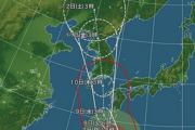 台風６号「カーヌン」韓国上陸の見込み…当初の予想より西に進路を取り朝鮮半島を貫通 [8/7]  [昆虫図鑑★]