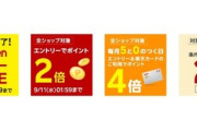楽天スーパーセール､全ショップポイント2倍を開始 スーパーセールが終わる11日1時59分まで