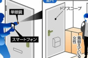 玄関のドアスコープから着替えを盗撮される被害多発　単眼鏡を悪用した手口が明らかに