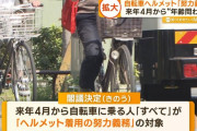 『自転車』のヘルメット着用、今年4月に努力義務化