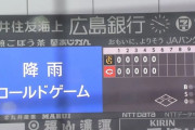 【広島対巨人6回戦】広島対巨人は０－０で５回終了時降雨コールド引き分け…6回表の小林の犠飛は幻に