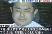 東大前駅で大学生を刃物で襲った男を逮捕→「親が東大のために教育熱心すぎると私のように罪を犯すと示したかった」