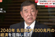 石破総理「2040年GDP1000兆円目指す」参院選“一番目の公約”に 所得5割増も