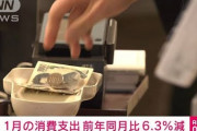 【悲報】日本の1月の消費支出、マイナス6.3%wywywywywy
