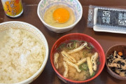 【画像】すき家の一番安い朝食（320円）、ちと寂しい・・・・・