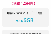 日本通信「月6G使えます、無料通話70分使えます、月額1300円です」←これ