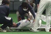 【悲報】日ハム中田翔さん、担架で運ばれる・・・