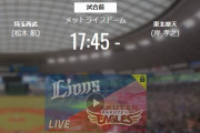 【試合実況】西武スタメン 先発:松本（2021.6.22）