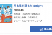 【速報】2日目も前作割れに・・・日向坂46『月と星が踊るMidnight』2日目売り上げ35,512枚、累計383,701枚でオリコン第1位を獲得！！！！！！