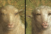 【画像】復元された１５世紀絵画の子羊の目が不気味すぎてヤバイｗｗ呪われそうｗｗ