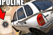 【衝撃動画】ユーチューバー「車を高さ46ｍから巨大トランポリンに落下させてみたｗ」　→　結果ｗｗｗｗｗ