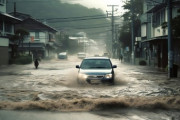【動画】運転手「道路冠水しとるけど、水深浅いしまあ行けるやろ」→結果・・・