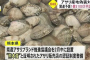 熊本「今からアサリの産地保証やるから買ってよ！(｀；ω；´)」