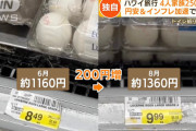 【悲報】ハワイ、玉子1パック1360円www