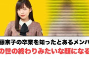 齊藤京子の卒業を知ったとあるメンバー　この世の終わりみたいな顔になる……︎キャプテンmcが決まる　︎あのメンバーの免許におひさま驚く