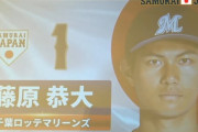 藤原は今季不調だったのに侍ジャパンに選ばれてるあたりやっぱ期待はすごく大きいんだな