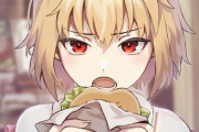 【FGO】ハンバーガーを食べるアルク！！　むすっとした顔も可愛いよ！