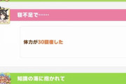 【ウマ娘】やる気下げとか寝不足とかなんかURAの頃に戻った気分だ