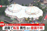 【那須ハイランドパーク】アトラクションで５１歳男性が転落死した原因…１０代のアルバイトによる命綱の付け忘れ