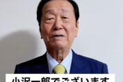 【壊し屋】中革連から出馬し落選した小沢一郎さん(84)、３党合流破談は「当然の帰結」「国民の期待を集める新グループ、政党をつくらなければ」