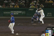 【阪神】4回裏 夏の大山打つんだ！第20号逆転ツーラン！！！！