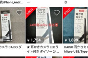 【悲報】メルカリ民さん、今度はDAISOの耳かきカメラを買い占めて大量転売してしまう