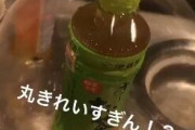 【動画】おーいお茶のペットボトルに上から蛇口の水をかけるとすごいことが